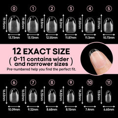 UNA GELLA applied press-on nails on fingers showing natural look and comfort benefit