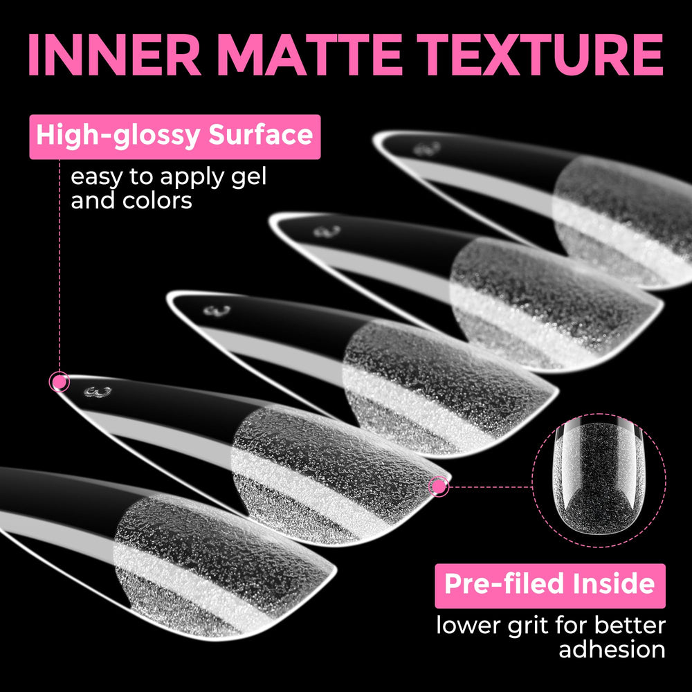 UNA GELLA clear tips ready to paint for custom color and design
