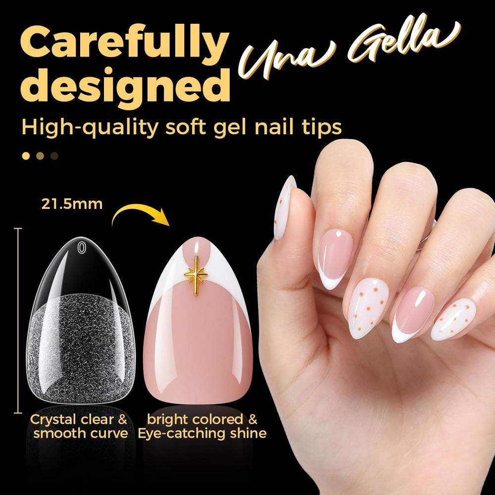 UNA GELLA box contents arranged to show pieces and extras, convenient kit