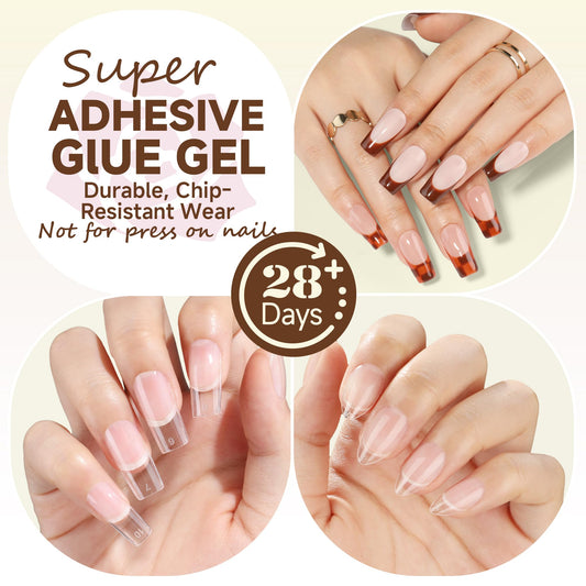UNA GELLA brush applicator close-up for precise glue control benefit