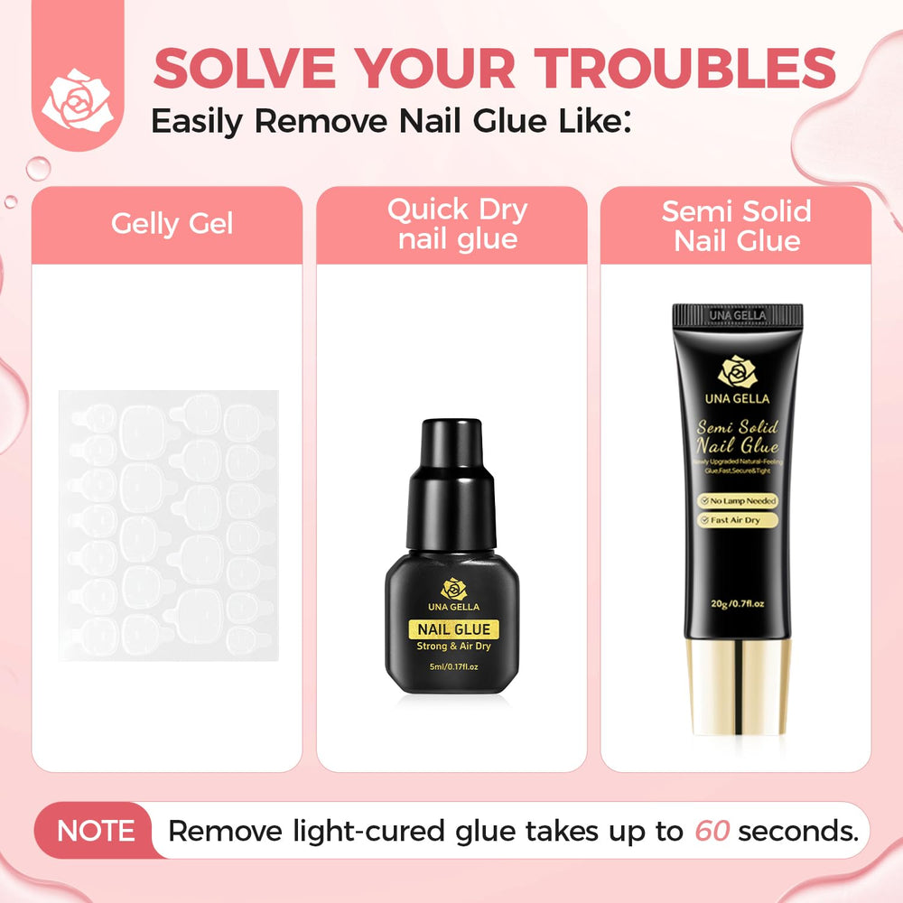 UNA GELLA built-in pry bar close-up eases safe nail tip removal