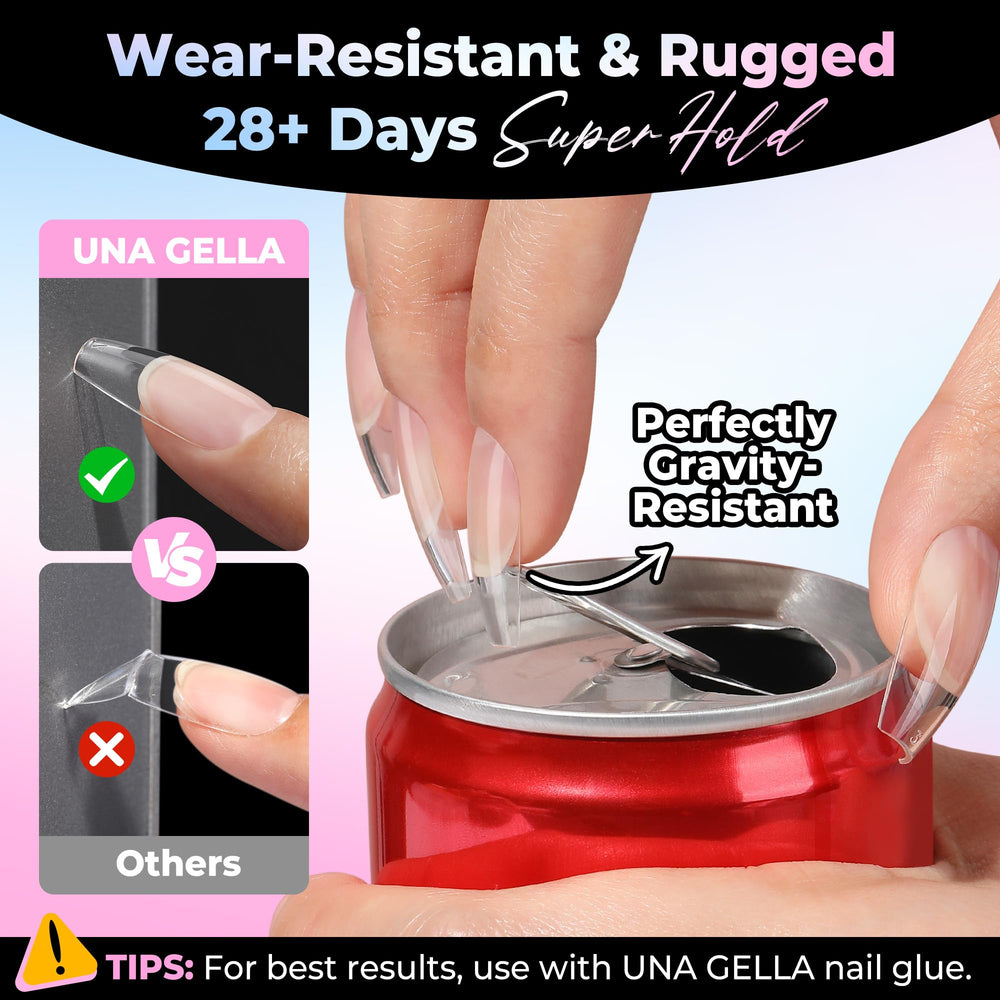 UNA GELLA clear nail surface ready for polish and easy coloring