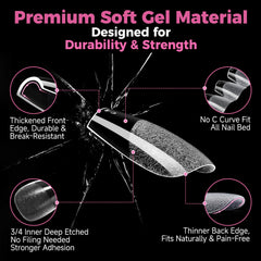 UNA GELLA clear outer surface ready for gel polish and bright color payoff