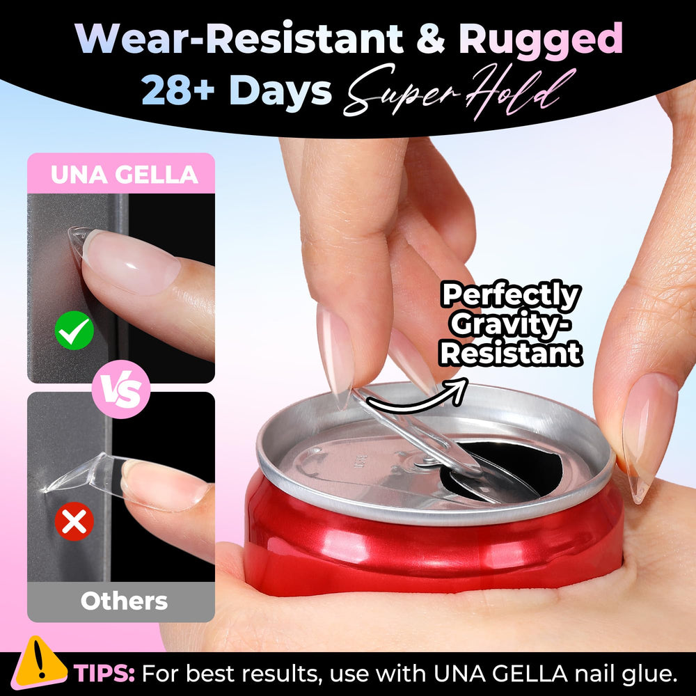 UNA GELLA clear surface ready for polish and easy color application