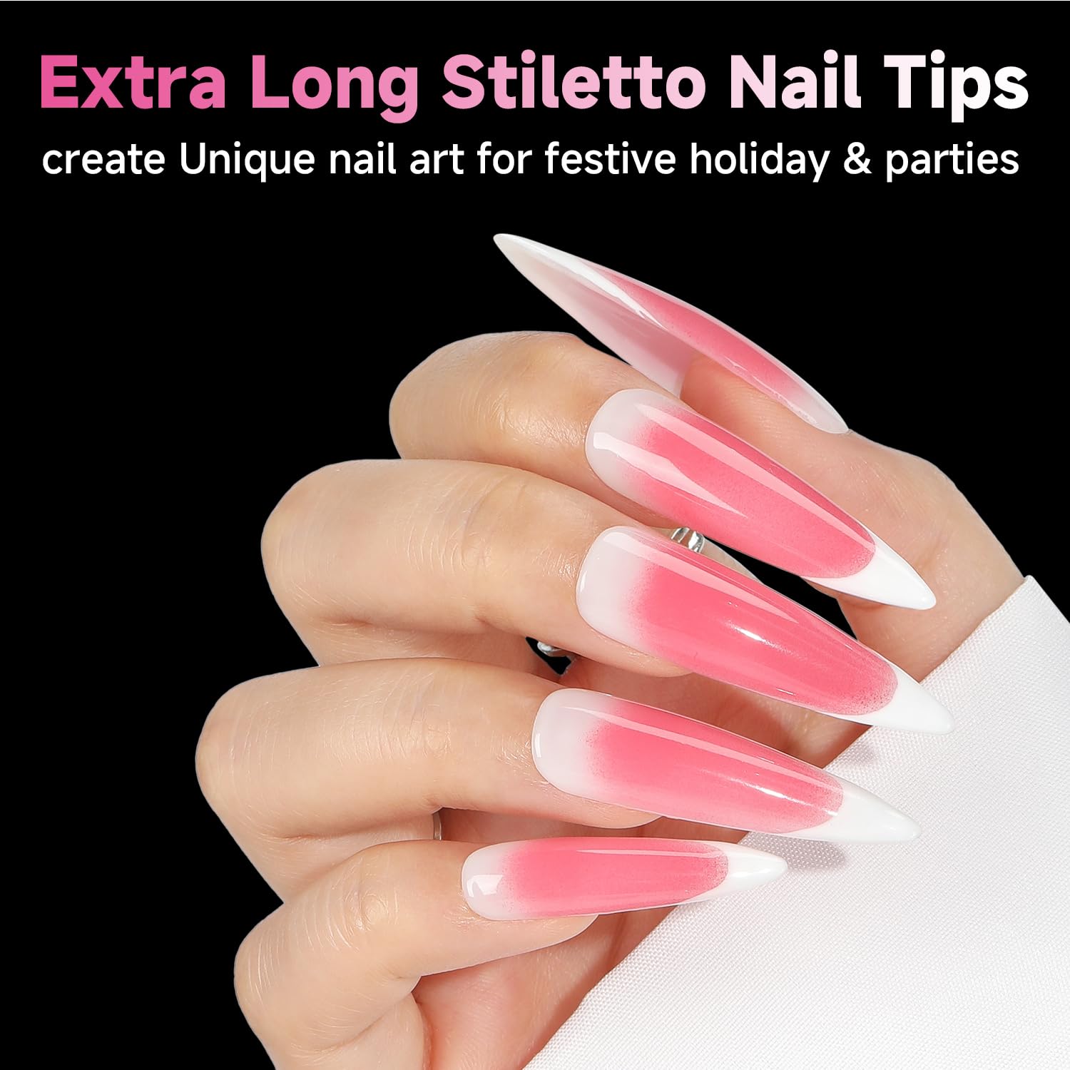UNA GELLA clear tip edge profile showing thin back edge for natural fit