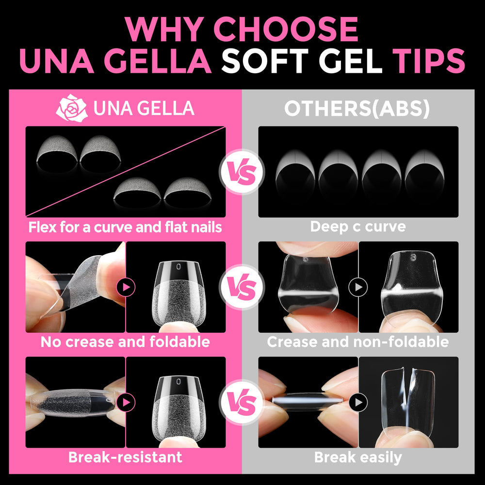UNA GELLA clear tip close-up showing transparency for even color benefit