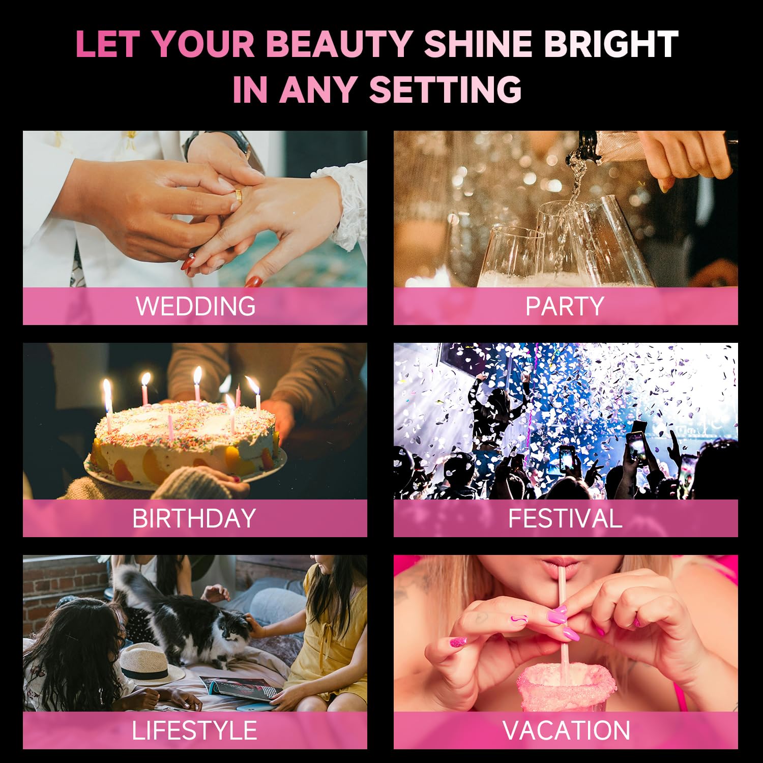 UNA GELLA clear tip transparency highlighting color visibility