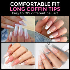 UNA GELLA close-up of clear tip texture highlighting smooth polish adhesion