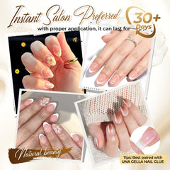UNA GELLA close-up of inner frosted texture improving fit
