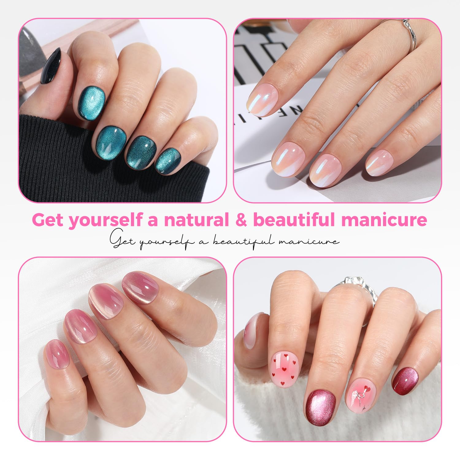 UNA GELLA close-up of extra short oval tip shape for natural look
