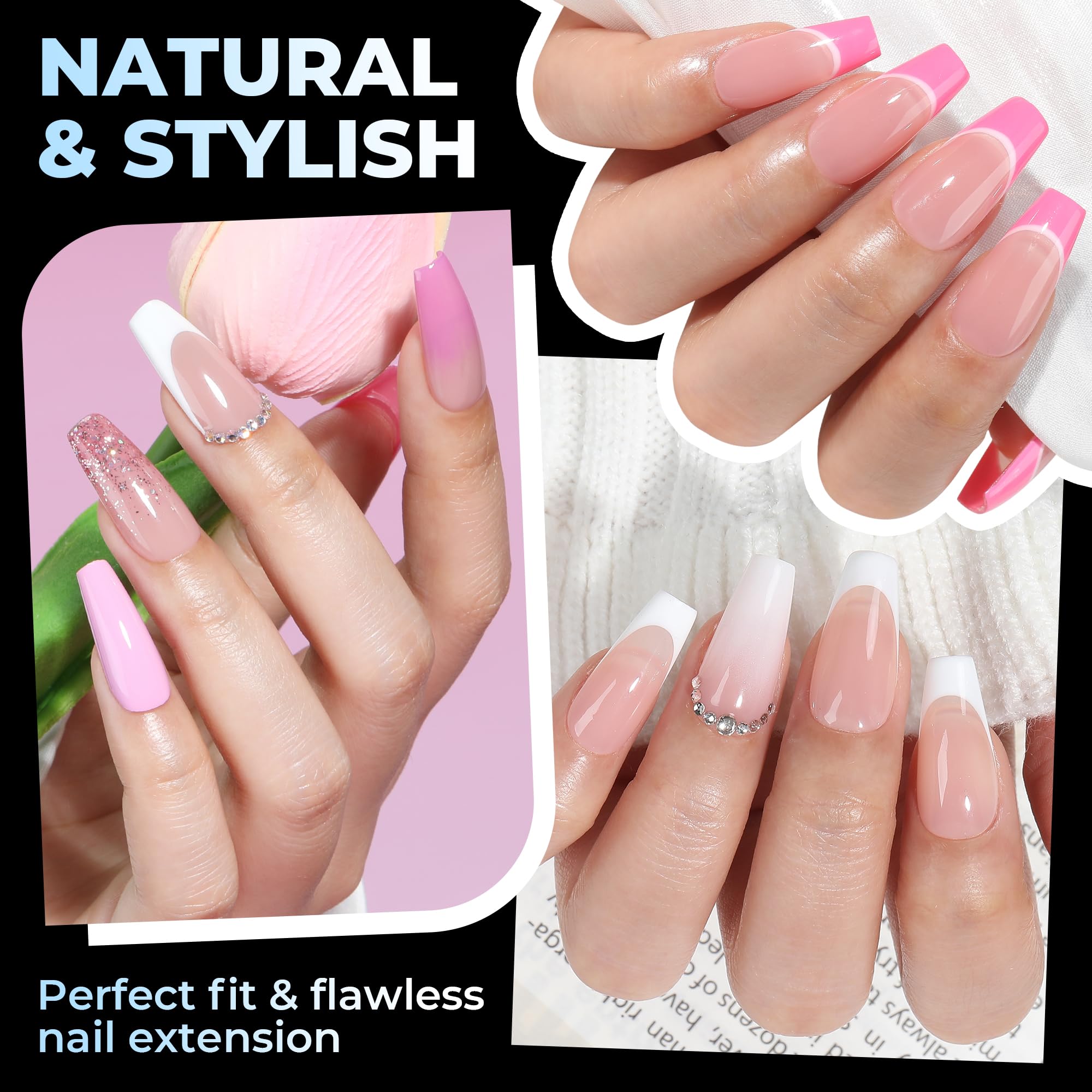UNA GELLA close-up of pre-etched matte inner surface for stronger glue hold
