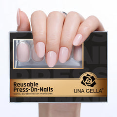 UNA GELLA close-up of soft-gel texture and natural curve for comfortable fit benefit