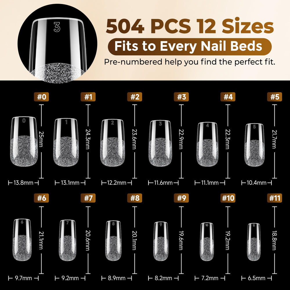 UNA GELLA kit contents arranged to display the 12 sizes and organized storage