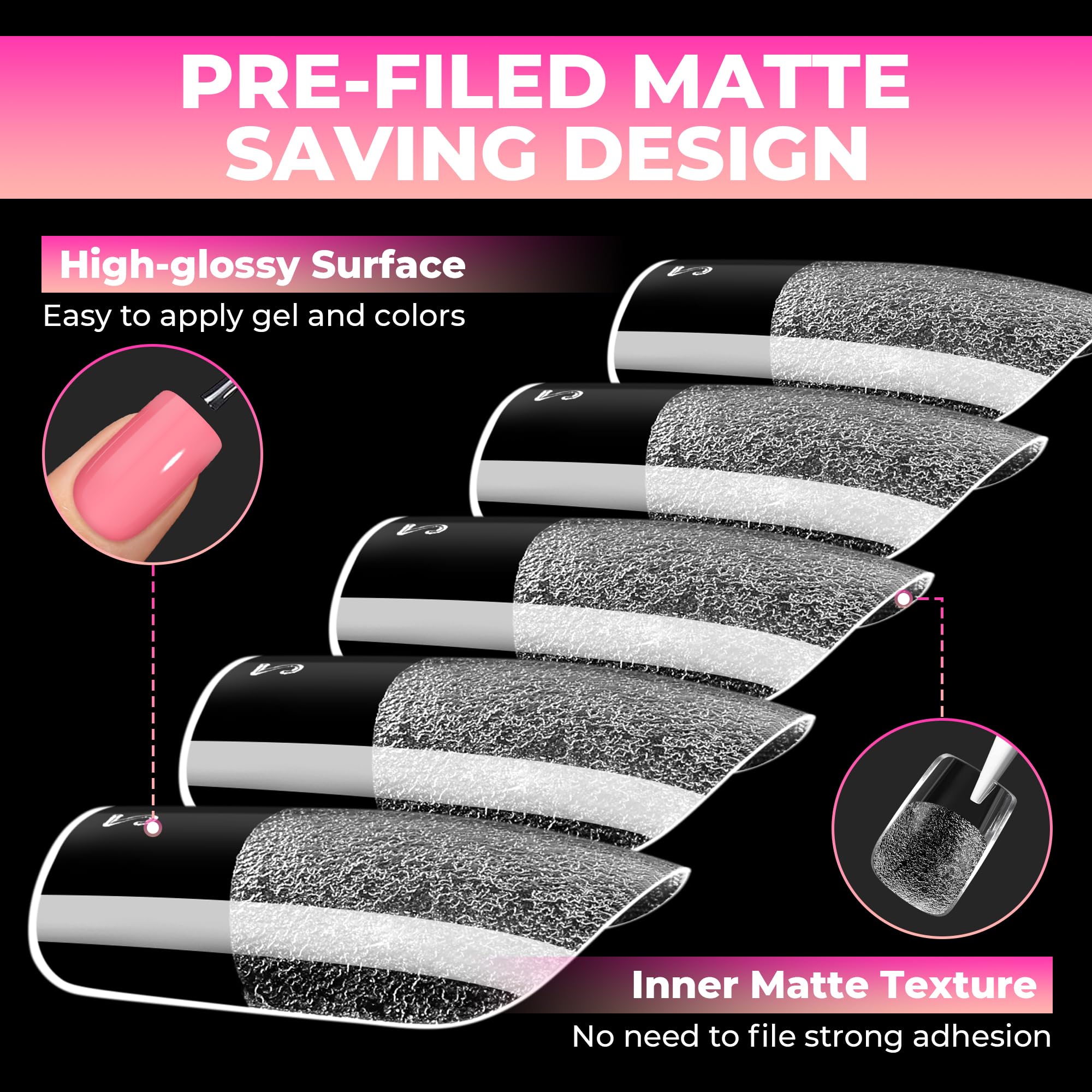 UNA GELLA tips paired with dip powder and gel to show system compatibility