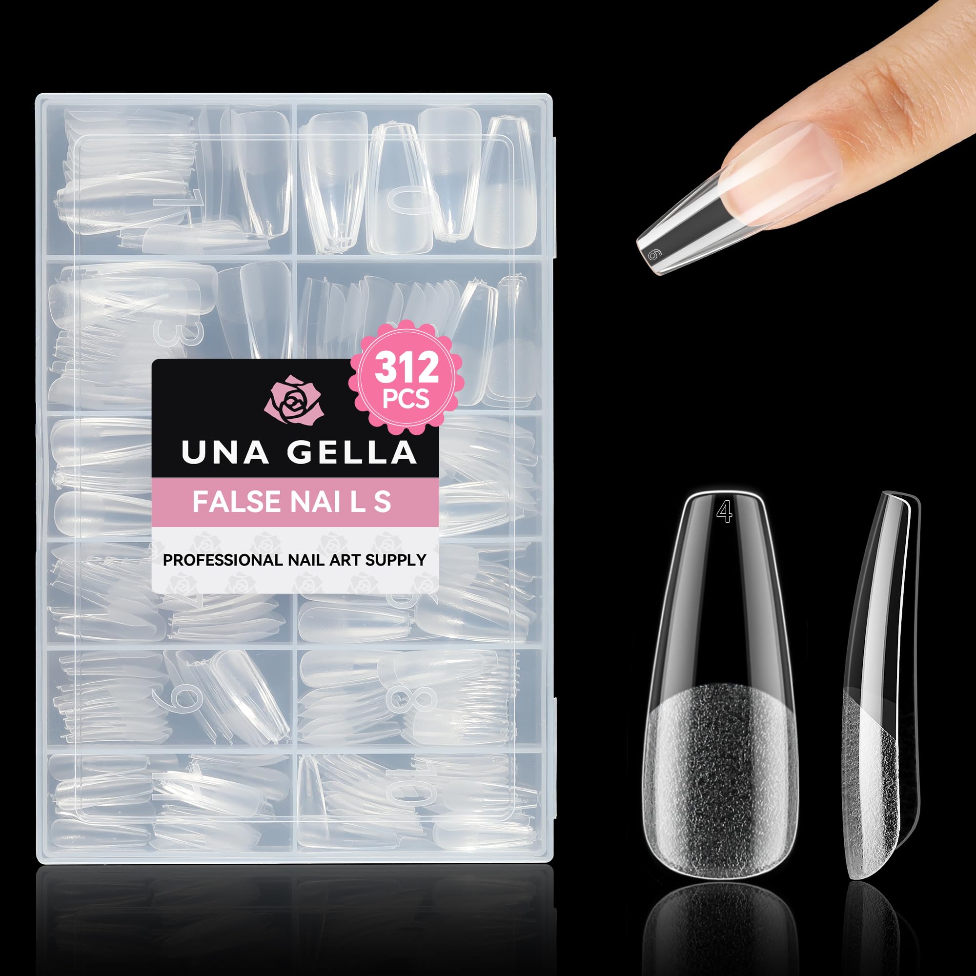 UNA GELLA dip powder being applied to a tip showing compatibility with systems
