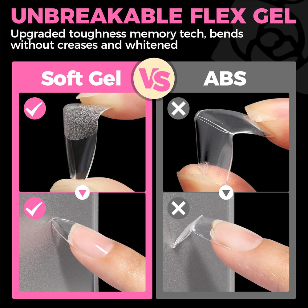 UNA GELLA flexible tip bending to show comfort and reduced lifting