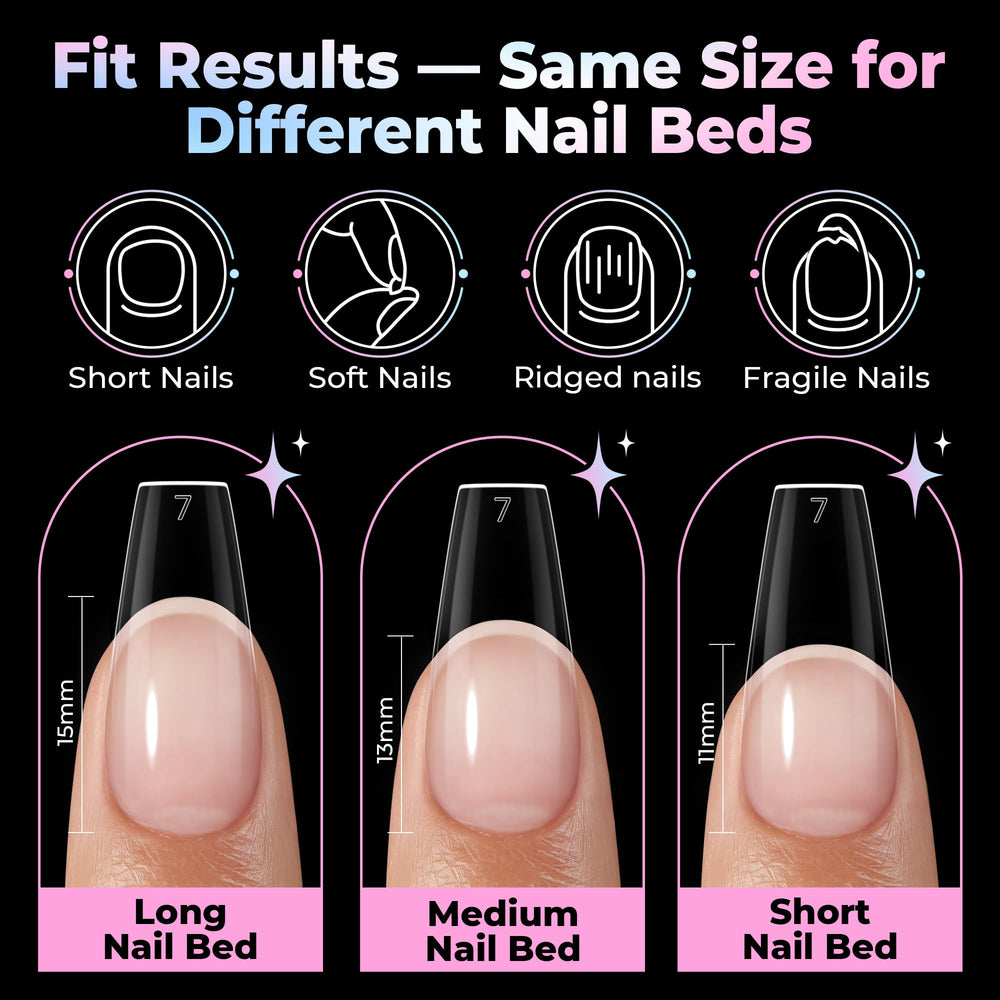 UNA GELLA flexible gel tip bent to show bendable, crack-resistant comfort