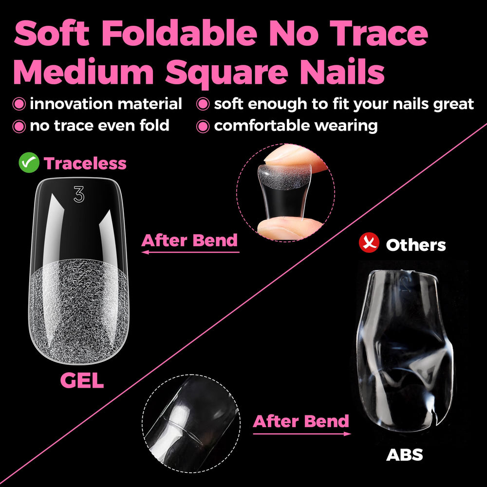 UNA GELLA soft gel detail showing flexibility and break resistance