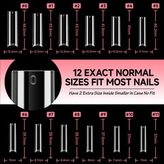 UNA GELLA French manicure made with XXL square tips for clean tips and sharp smile lines