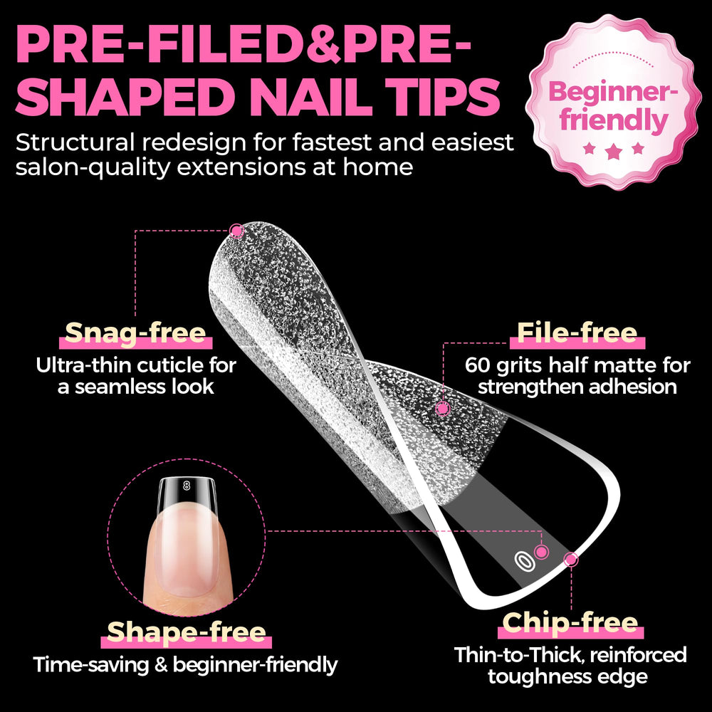 UNA GELLA French manicure demo showing clean smile line benefit