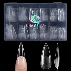 UNA GELLA front box showing 120pcs and organized sizes for quick selection