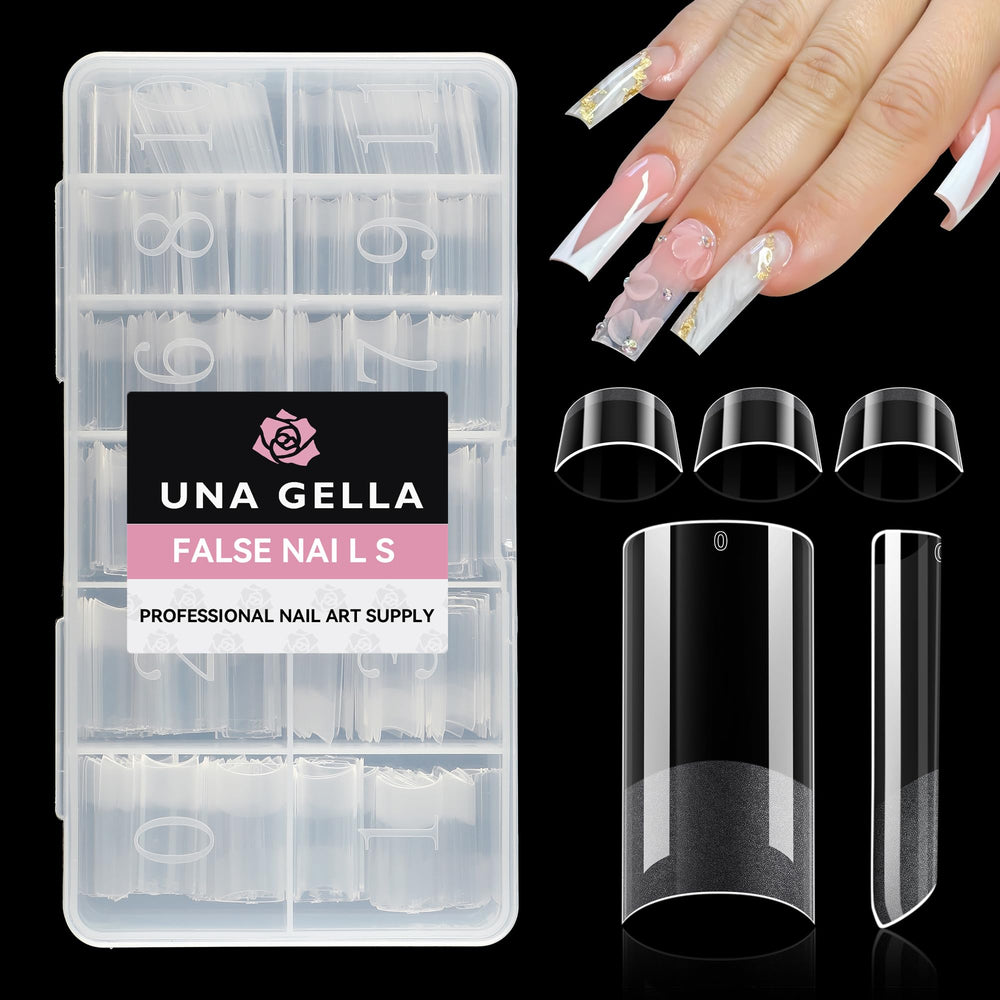 UNA GELLA boxed set showing 504 tips and storage box for organized use