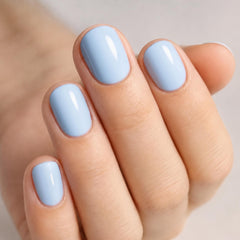 UNA GELLA front packaging showing baby blue nails and kit benefits