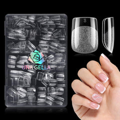 UNA GELLA front packaging showing 240 clear tips and convenience