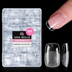 UNA GELLA front packaging showing clear full-cover tips and quantity benefit
