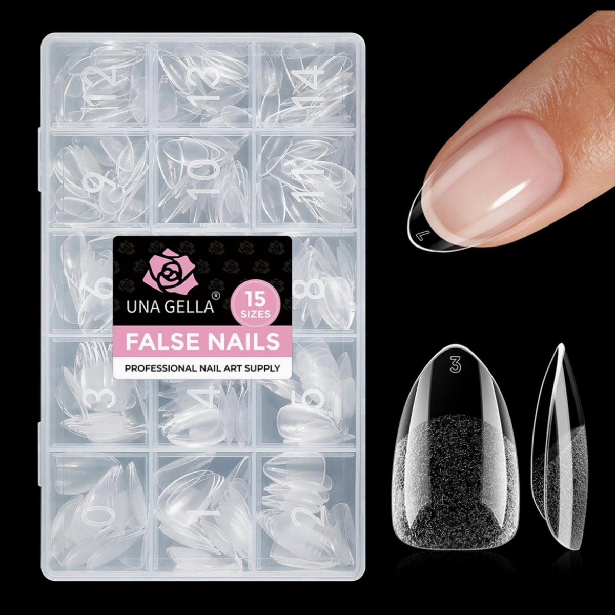 UNA GELLA front packaging showing full 300pcs kit and benefits