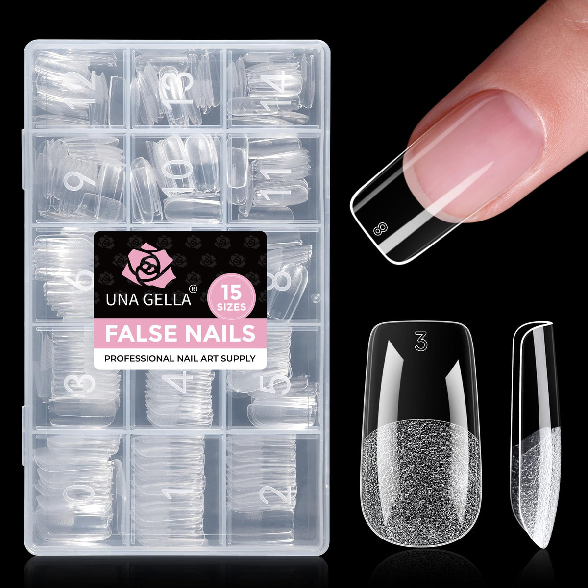 UNA GELLA front packaging showing 300pcs set and brand benefit