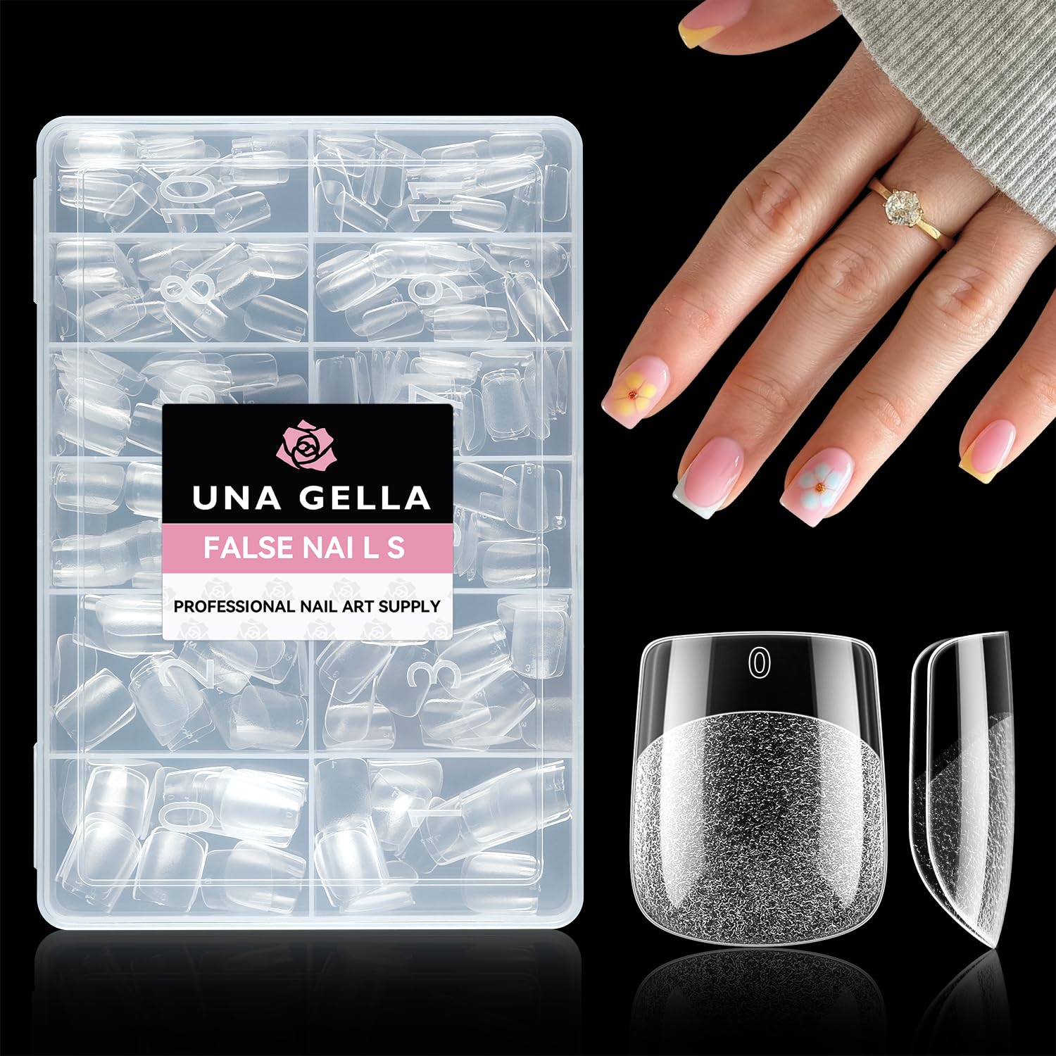UNA GELLA front packaging showing full 216-piece kit and variety