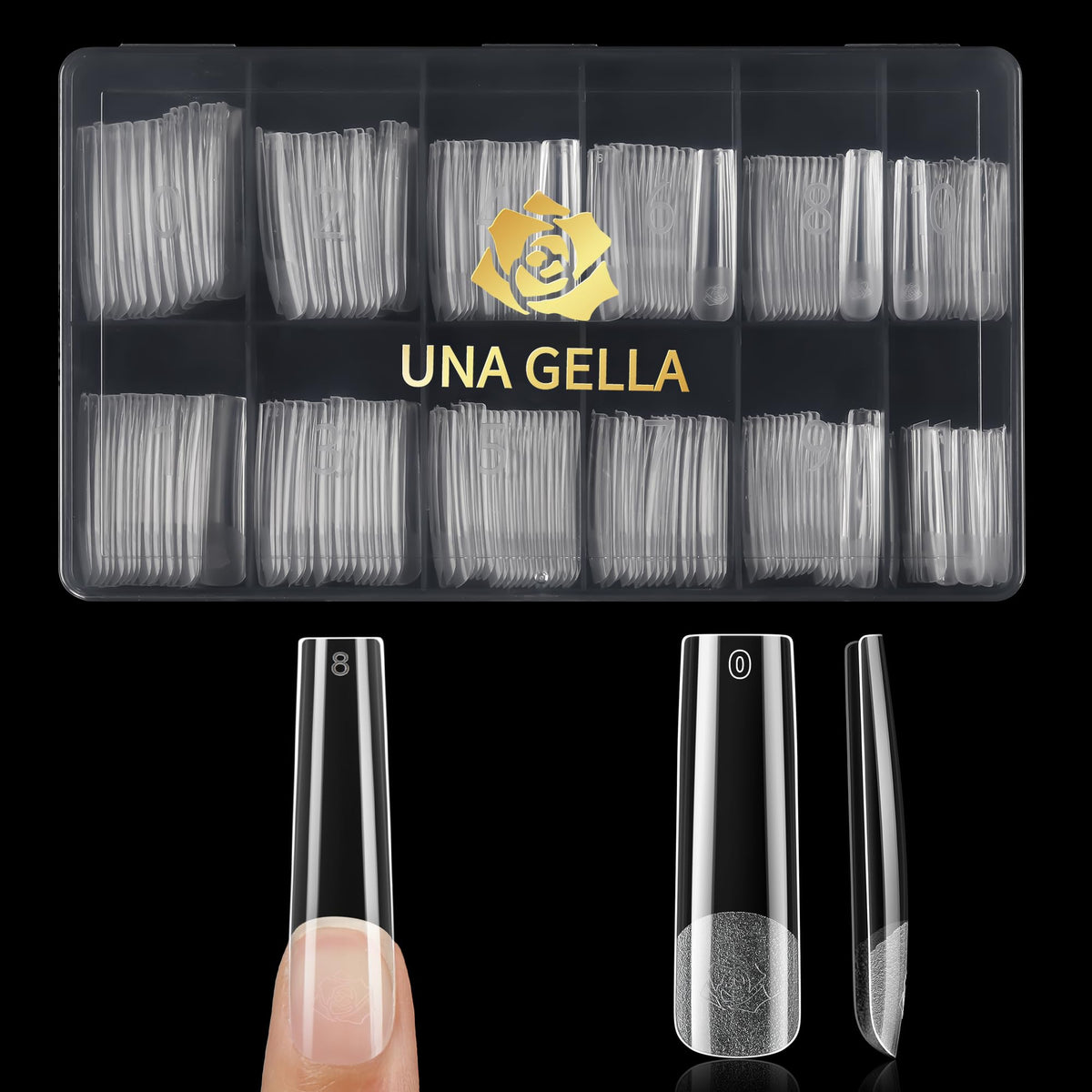 UNA GELLA front packaging showing 240pcs kit for easy selection and convenience