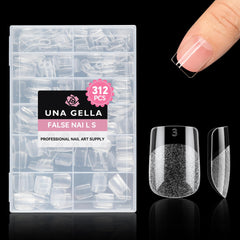 UNA GELLA front packaging showing 312pcs kit and sizes, quick selection benefit