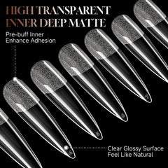 UNA GELLA gel tip front edge thickened for strength and chip resistance