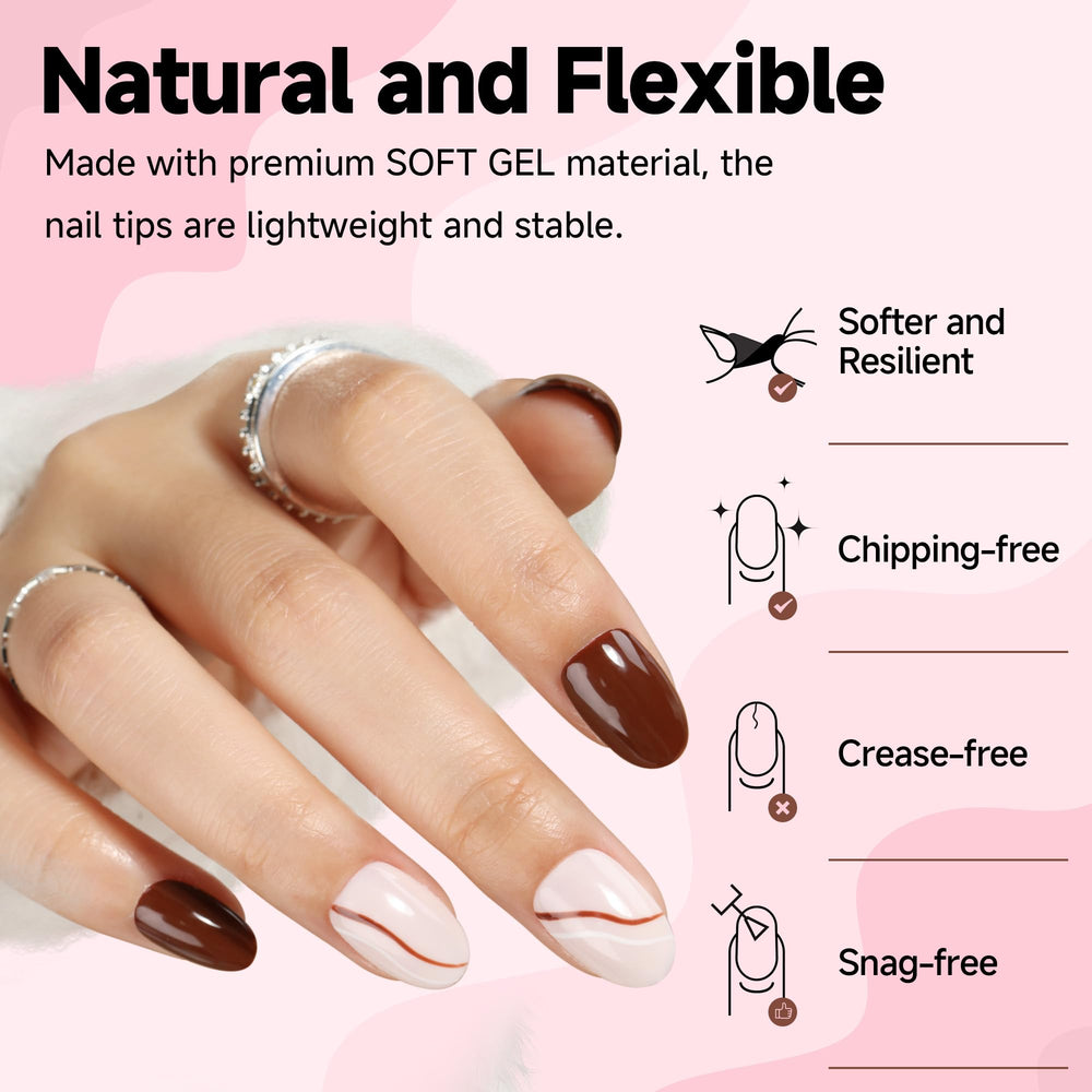 UNA GELLA glossy front surface close-up for easy polish and nail art benefit