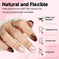 UNA GELLA glossy front surface close-up for easy polish and nail art benefit