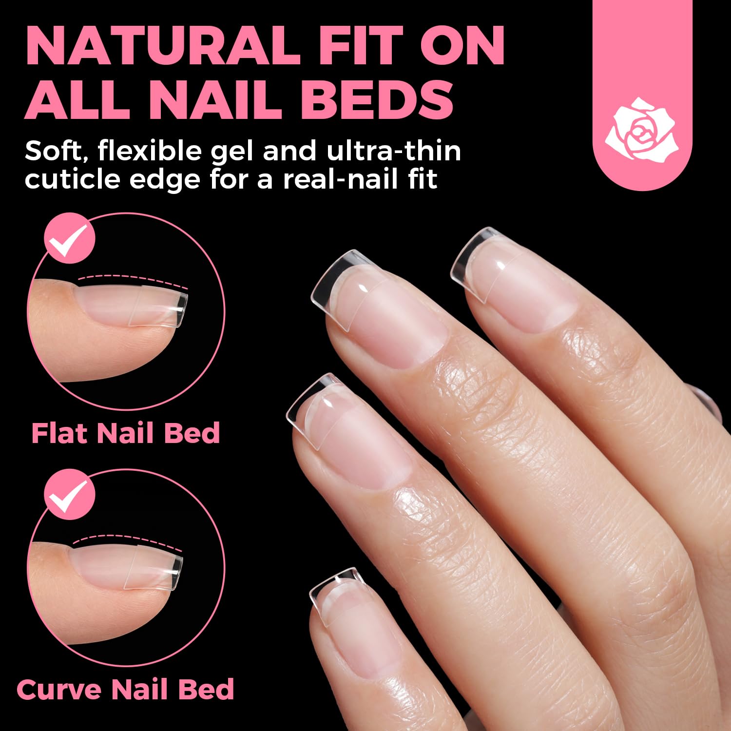 UNA GELLA half-cover profile demonstrating natural seamless fit