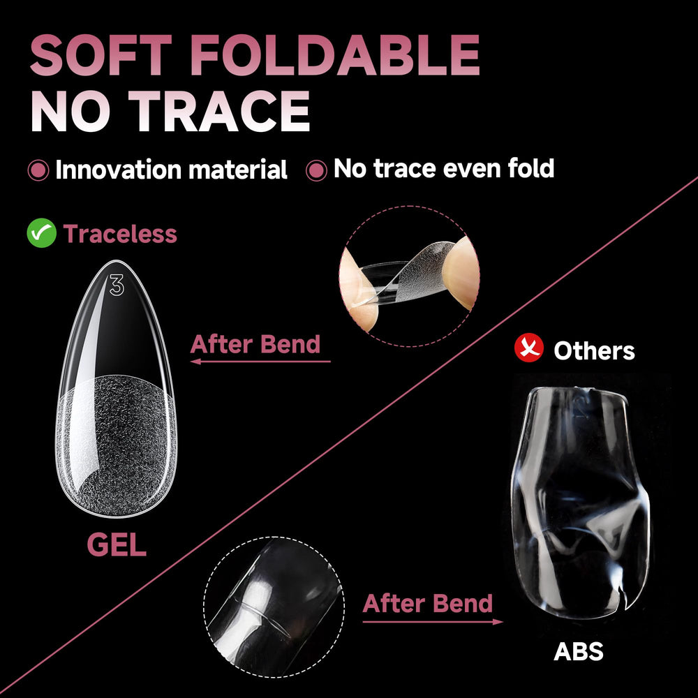UNA GELLA tips in hand demonstrating scale and comfortable fit advantage