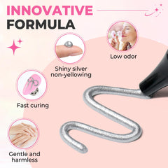 UNA GELLA nail technician applying gel under lamp showing quick curing benefit