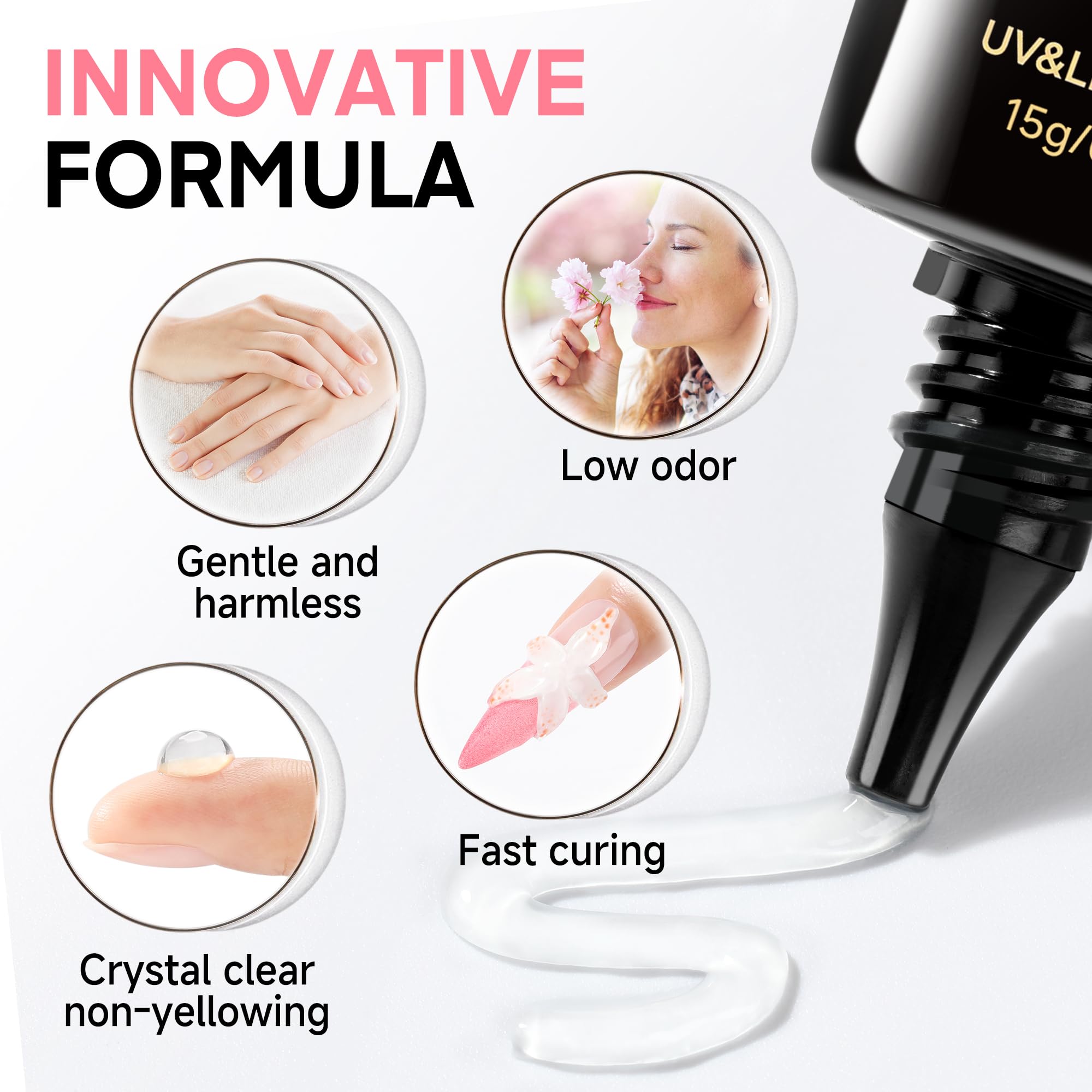 UNA GELLA used in salon setting demonstrating professional finish