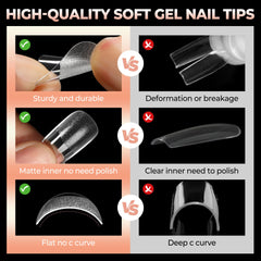 UNA GELLA application demo of tip being glued for easy DIY benefit