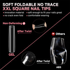 UNA GELLA tip being applied to nail bed, secure and snug fit benefit
