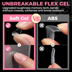 UNA GELLA in-use during DIY manicure for quick salon finish