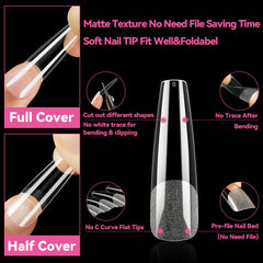 UNA GELLA in-use press-on application on natural nails for fast manicure