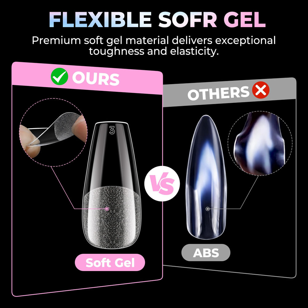 UNA GELLA in-use press-on application demonstrating quick salon results