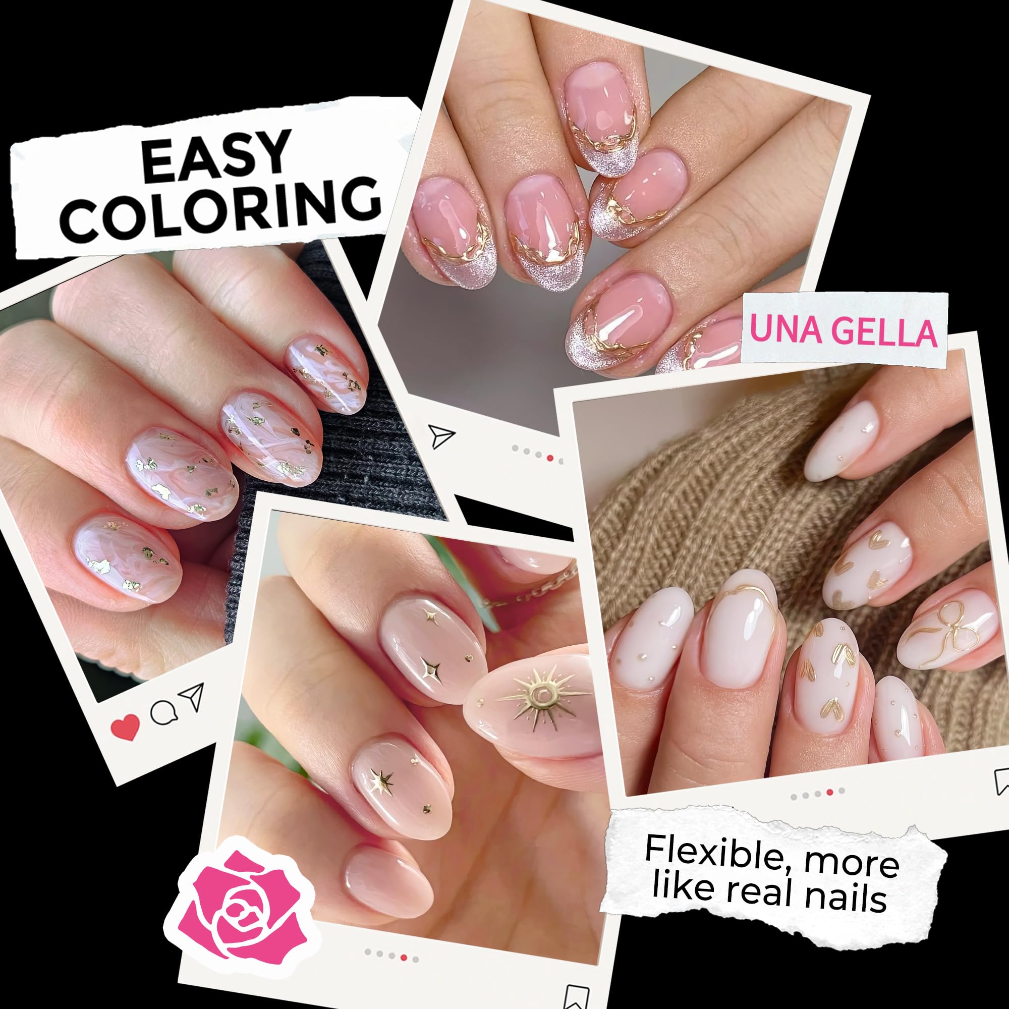 UNA GELLA inner matte texture close-up highlighting deeper grip for stronger adhesion