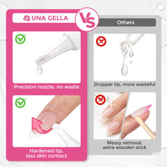 UNA GELLA kit included contents laid out for organized DIY manicure benefit