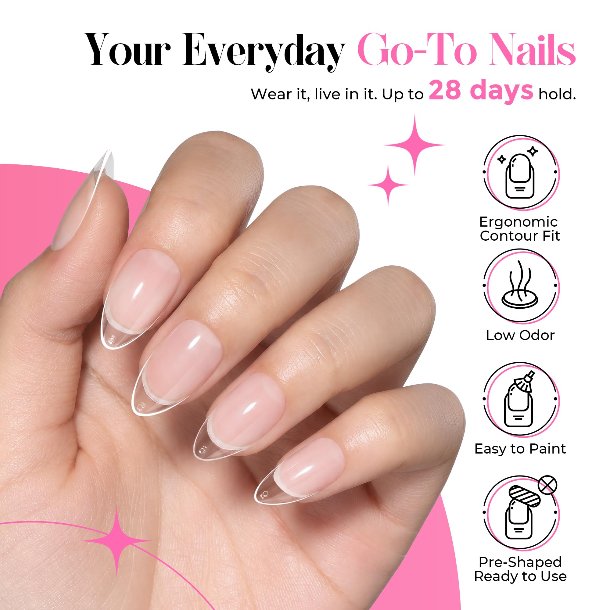UNA GELLA lifestyle desk manicure scene showing quick salon results