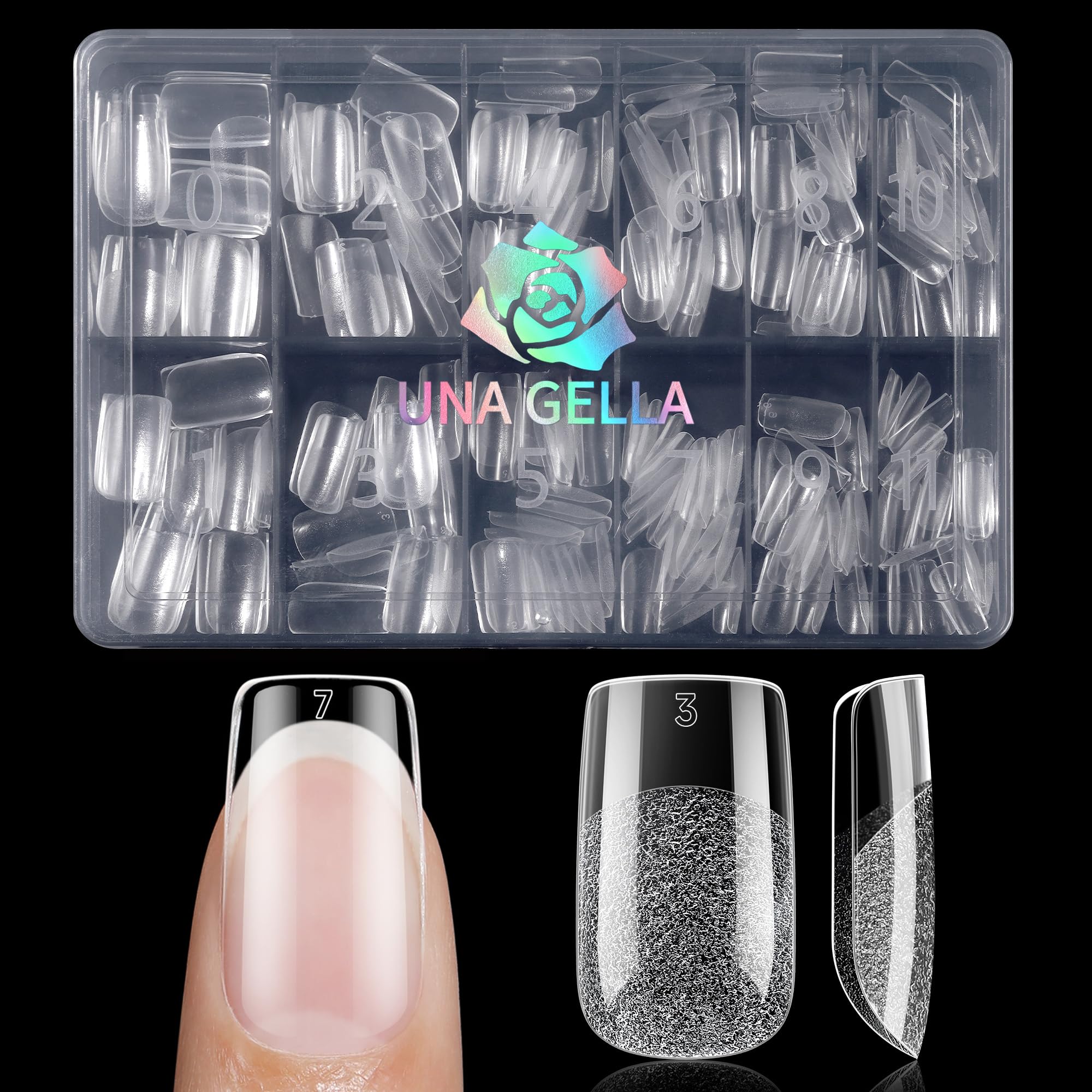 UNA GELLA lifestyle desk scene showing comfortable nails suitable for typing